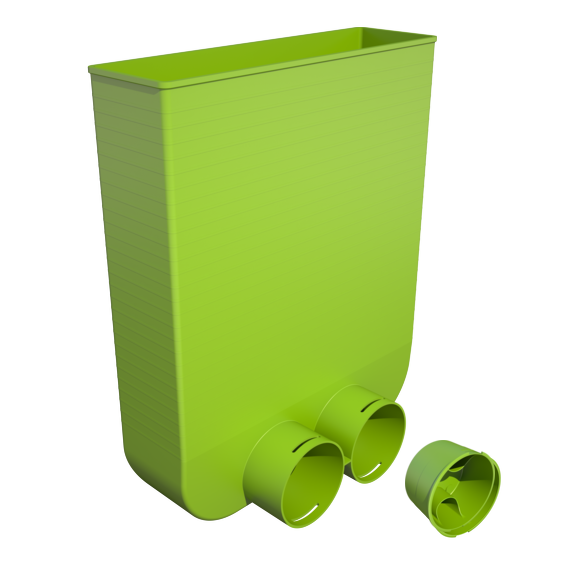 Ubbink AE34c Floor Grille Adaptor for use with Semi-Rigid 75/63mm Outside/Inside Diameter Duct