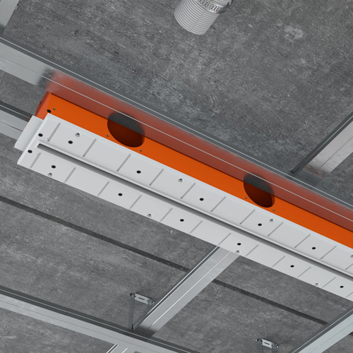 Slot ventilation diffuser ERGOVENT LINEO-600 (2 x 75 mm duct conections / 1 slot x 600 mm x 20 mm / with damper)