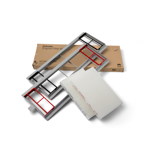 Filter for Zehnder ComfoAir 350/550, reusable frame and filter set, ISO Coarse / ISO ePM10 (G4/M5), 2 Pieces