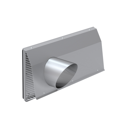 Zehnder Combined External Wall Grille, 2 x Dia 160mm Connections, Right-Hand