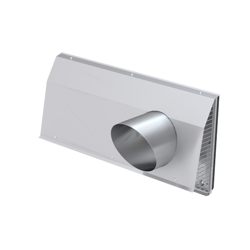 Zehnder Combined External Wall Grille, 2 x Dia 160mm Connections, Left-Hand