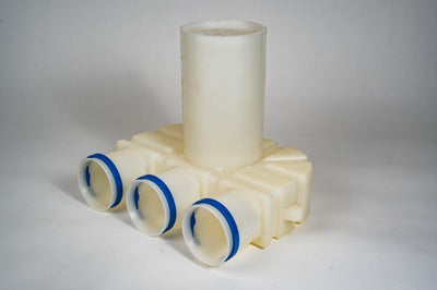 Zehnder Supply Valve Housing, Dia 125mm Valve to 3 x Dia 75mm Ports