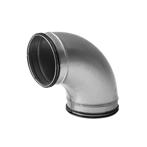 BU Pressed 90 Deg Bend Safe Galvanised, 100mm Diameter