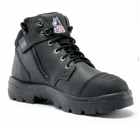 Steel Blue Mens Work Boots Parkes Zip Scuff S3