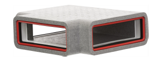 Zehnder GD Rectangular Ducting, Insulated GD9 Horizontal T-Piece 220x90 mm