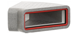 Zehnder GD Rectangular Ducting, Insulated GD8 45 Deg Horizontal Bend 204x60 mm