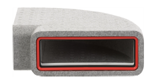 Zehnder GD Rectangular Ducting, Insulated GD9 90 Deg Horizontal Bend 220x90 mm
