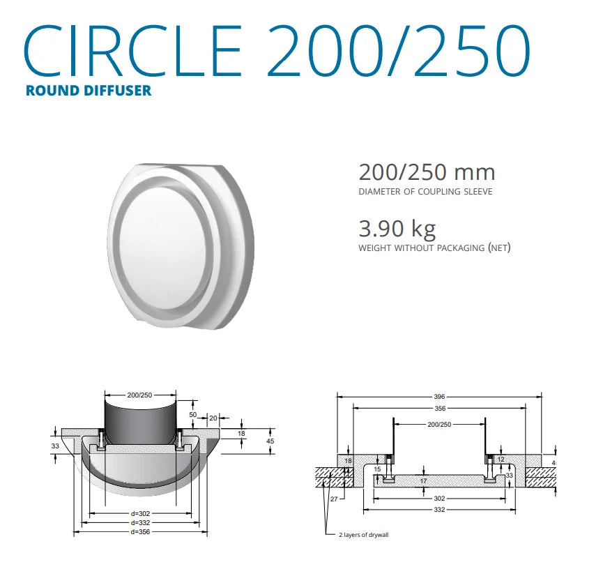 Air Diffusers Gypsum "Circle"