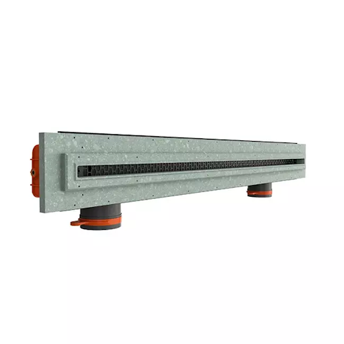 Frameless slot ventilation diffuser ERGOVENT LINEO-PRO SINGLE (75/90mm duct connection / 1 slot x 1000 mm x 20 mm / with damper)