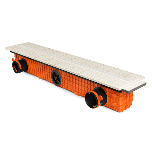 Slot ventilation diffuser ERGOVENT LINEO-PRO PROFILE (75/90 mm duct connection / 1 slot x 1000 mm x 20 mm / with damper)