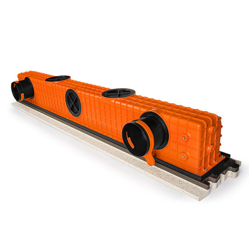 Slot ventilation diffuser ERGOVENT LINEO-PRO PUZZLE connected (75/90 mm duct connection / 1 slot x 1050 mm x 20 mm / with damper)