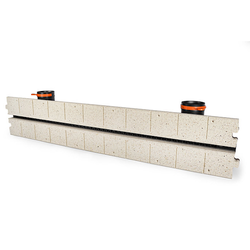 Slot ventilation diffuser ERGOVENT LINEO-PRO PUZZLE connected (75/90 mm duct connection / 1 slot x 1050 mm x 20 mm / with damper)