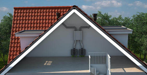 Ubbink Ventus Insulated Roof Terminal 160-150 Pitched Roof