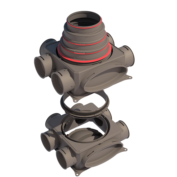 Ubbink Air Excellent Distribution Box DB212V125-200VE 12 Connections