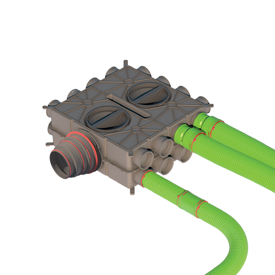 Ubbink Air Excellent DBOX stepped adaptor 125-150-160-180-200