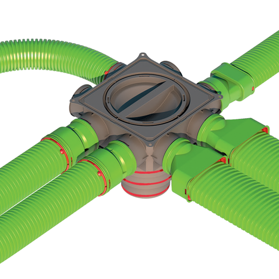 Ubbink Air Excellent distribution box DB208V125-200 8 Connections