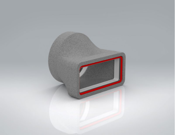 Verplas 220 x 90 Thermal Straight Round 160 to Rectangular Adaptor