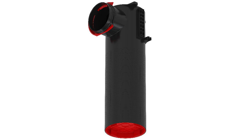 Zehnder Housing TVA-P90, Connects 1 x Dia 125mm Valve to 1 x Dia 90mm Port, 300mm Length