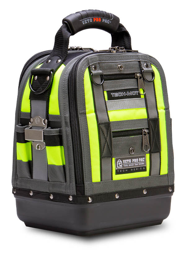 Veto Pro Pac Tech-MCT Hi-Viz Yellow Compact/Tall Tool Bag with Free MB2B Meter Bag