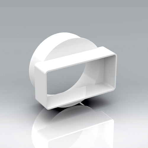 Verplas 110mm x 54mm Short Round to Rectangular Adaptor Male (110x54)