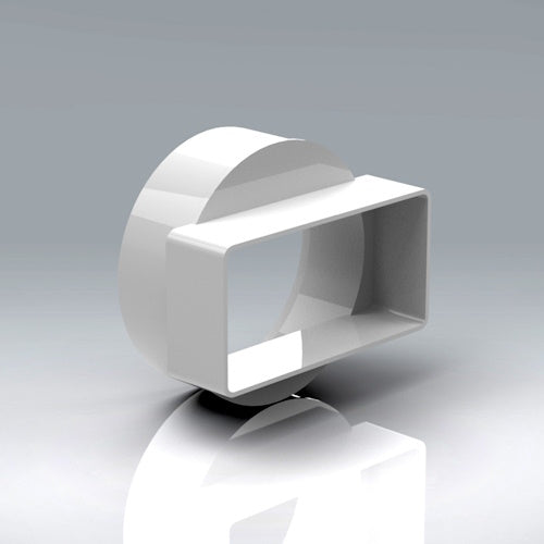 Verplas 110mm x 54mm Short Round to Rectangular Adaptor Female (110x54)