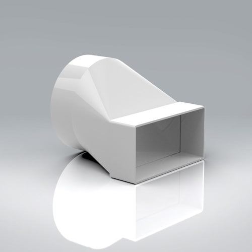 Verplas 110mm x 54mm Round to Rectangular Adaptor Flat