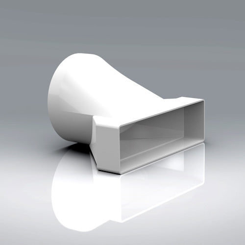 Verplas 204mm x 60mm Straight Round 125mm to Rectangular Adaptor