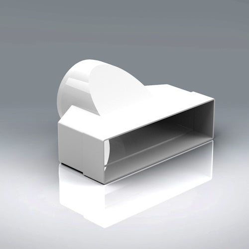 Verplas 204mm x 60mm Straight Round 100mm to Rectangular Adaptor