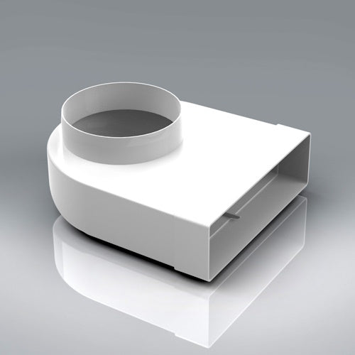 Verplas 204mm x 60mm Elbow Bend with 125mm Fixed Spigot (204x60)