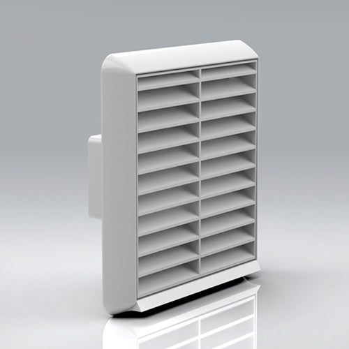 Verplas Louvred Grille - with Spigot 110mm x 54mm & Flyscreen