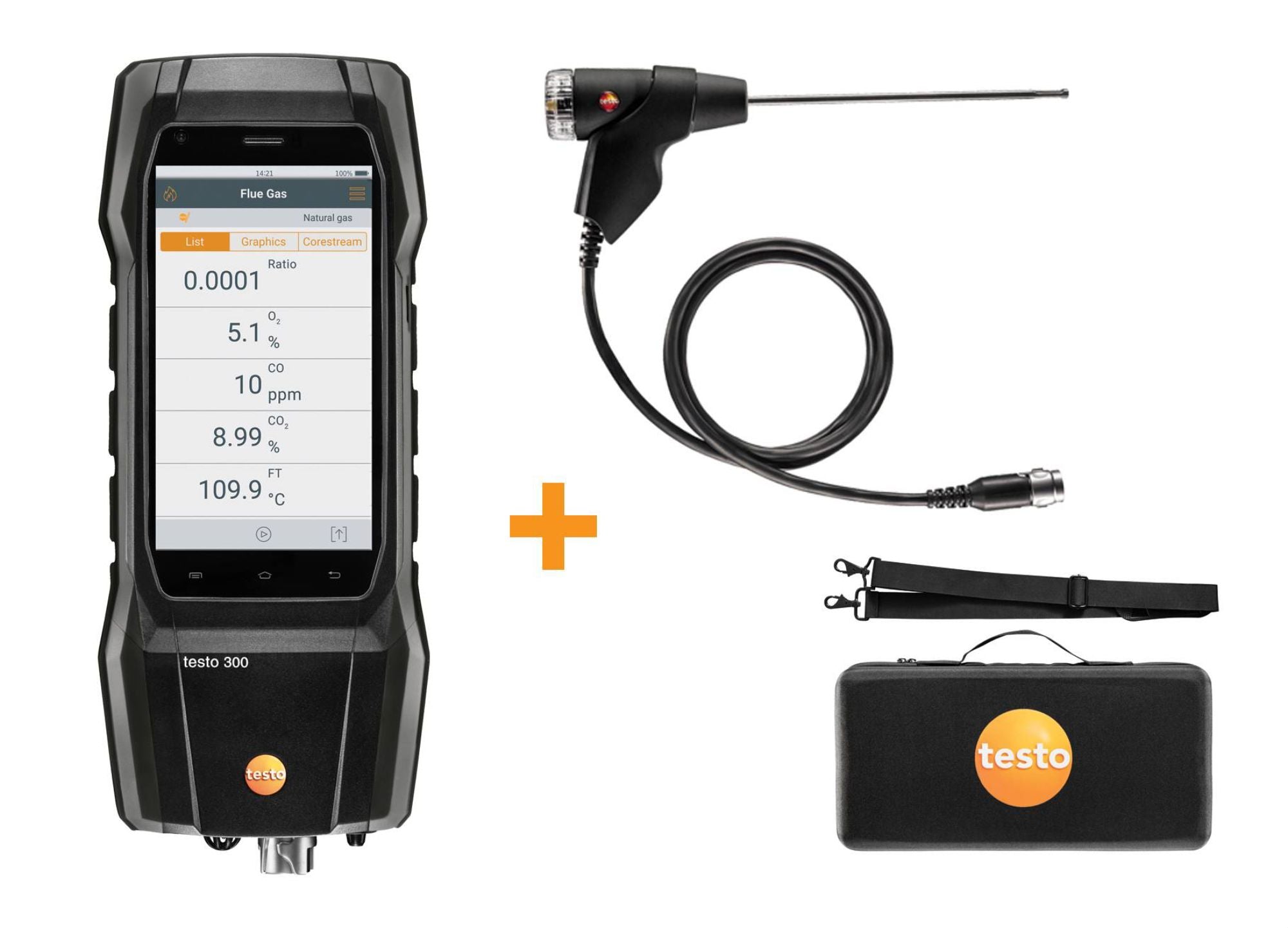 testo 300 - Flue Gas Analyser standard kit
