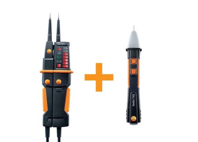 testo 750-2 + testo 745 - Voltage tester & Non-contact voltage tester