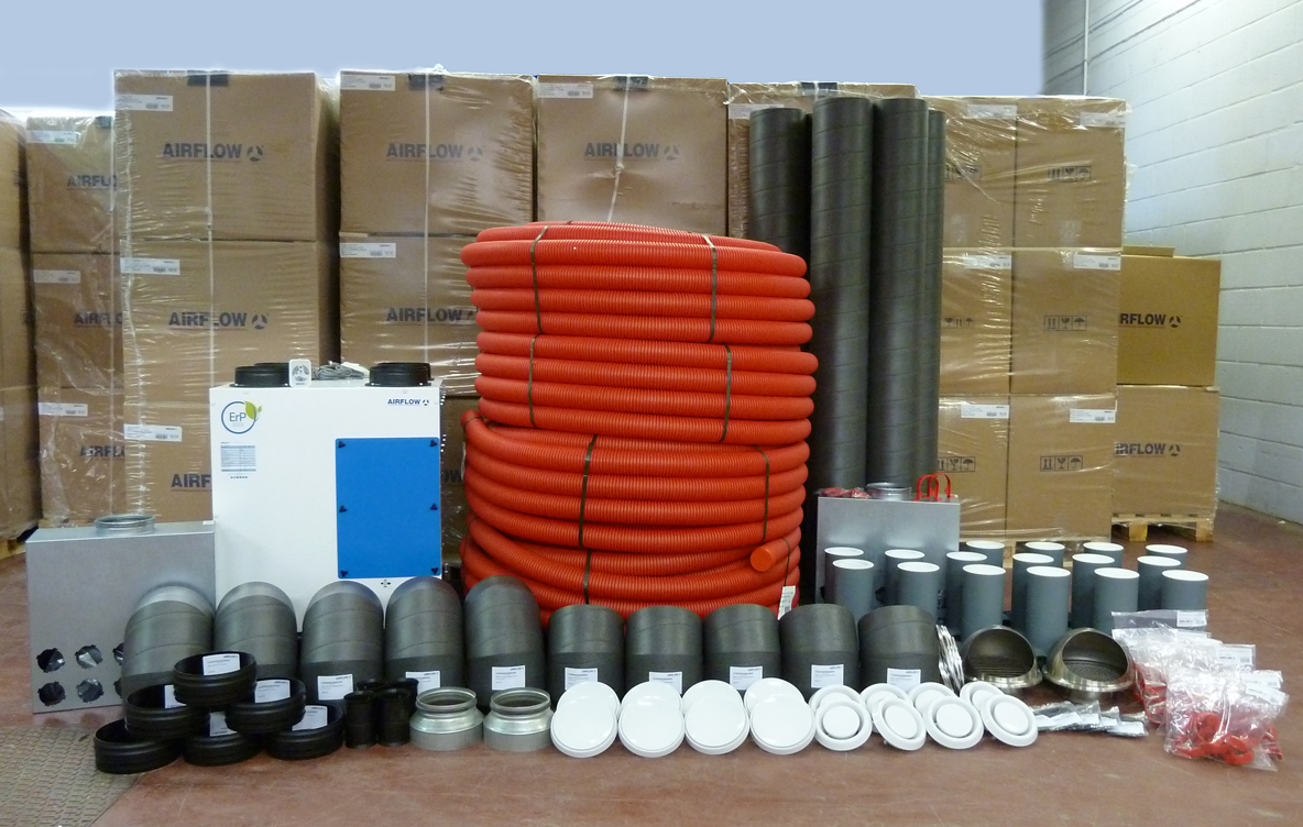 Airflow DV130 ENTRO-V Mechanical Ventilation Heat Recovery Unit with Kit