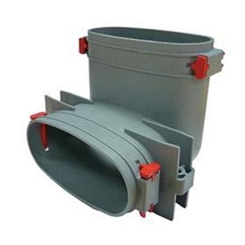 Airflow AirflexPro 54mm x 117mm Oval 90 Degree Vertical Elbow