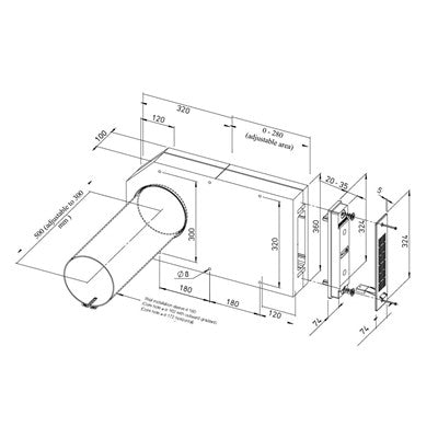 Airflow Unohab External Wall Insulation Vent Kit