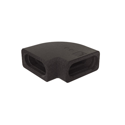 990430851Zehnder ComfoTube Therm insulated Flat 51, horizontal 90 degree bend