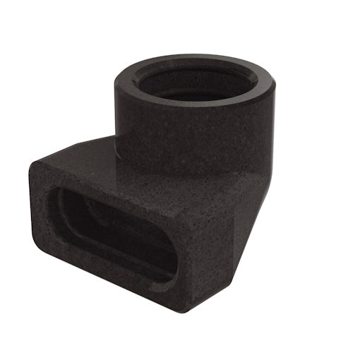 990430852Zehnder ComfoFit Therm insulated Flat 51 to Zehnder ComfoTubeTherm insulated 90mm diameter convertor with 90 degree bend