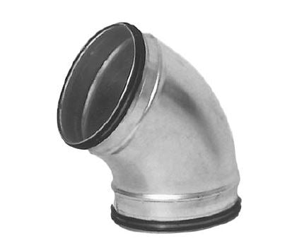 Lindab BU 180mm Pressed galvanised metal 45° Bend Safe