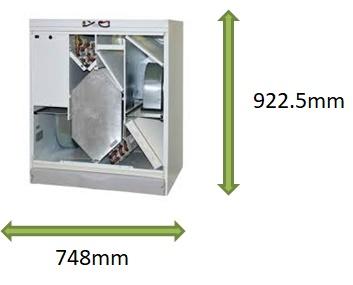 Airflow DV150SE Ventilation Unit filters 2 x G4, 1 x F7 9041129