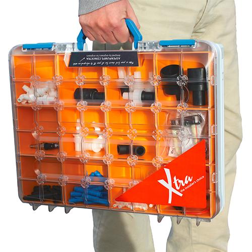 Toolbox complete with range of fittings