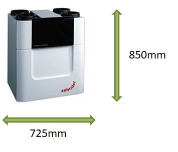 Zehnder ComfoAir Q350/450/600 Filter Set, ISO Coarse / ISO ePM1 (G4 / F7), 2 pcs