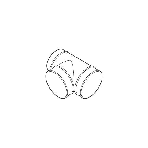 GD round ducting - GD4 T-piece