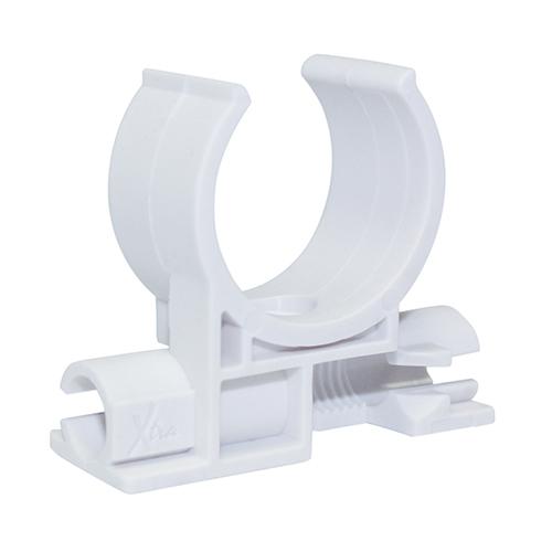 White Stud mount clips - 11-4" (33.6mm OD, 25mm ID)bag of 10