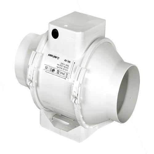 Airflow In-line Mixed Flow Fan With Timer - AV125T