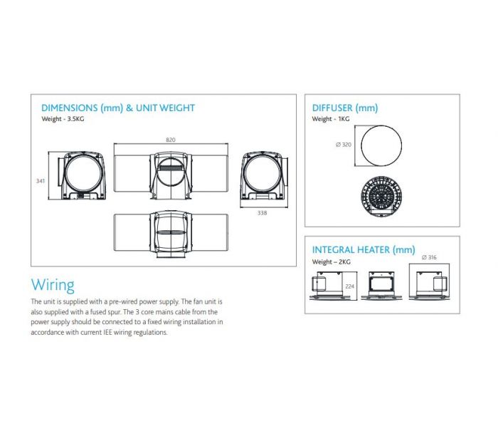 Nuaire Drimaster Heated PIV with Hall Controls
