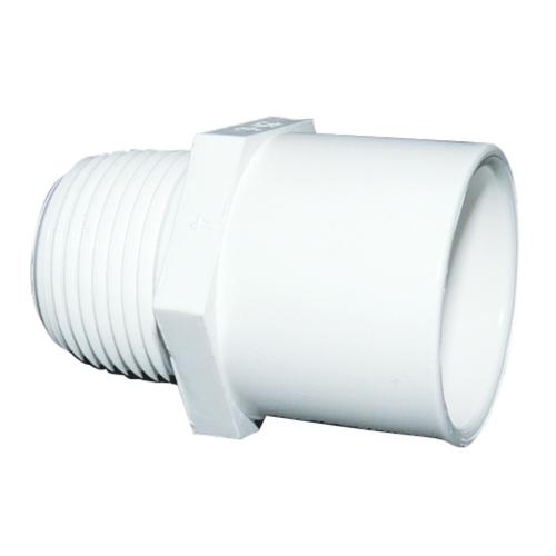 White Threaded socket male - 11-4" (33.6mm OD, 25mm ID)bag of 5