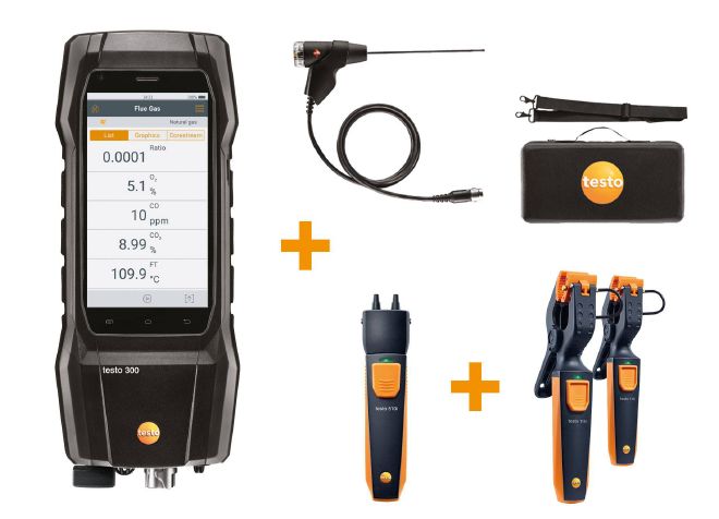 testo 300 - Flue Gas Analyser 'Smart' kit