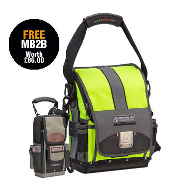 Veto TP-XL Hi-Viz Yellow Large Tool Pouch with Free MB2B Meter Bag