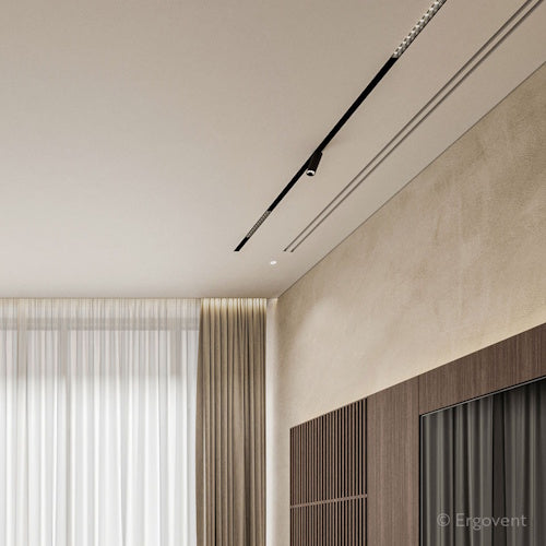 Slot ventilation diffuser ERGOVENT LINEO-PRO PUZZLE connected  (75/90 mm duct connection / 2 slots x 1050 mm x 20 mm / with damper)