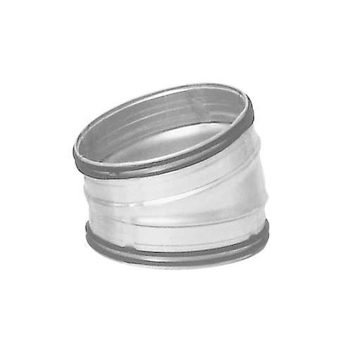 BU Pressed 15 Deg Bend Safe Galvanised, 125mm Diameter